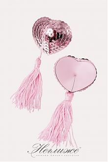 Наклейки-сердечки на соски розовые Erolanta Lingerie 790014